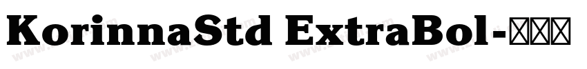 KorinnaStd ExtraBol字体转换